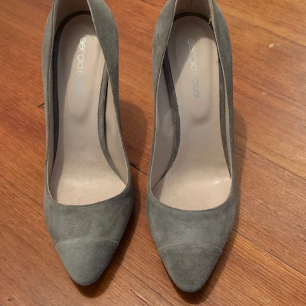 Sergio Rossi Gray Suede pumps